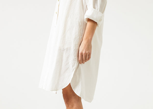 Pleated Sleeve Tunic in White - mageplaza100.myshopify.com - Pero - [variant_title]