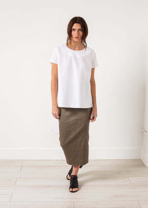 Pleat Back Blouse in White - mageplaza100.myshopify.com - Ter et Bantine - [variant_title]
