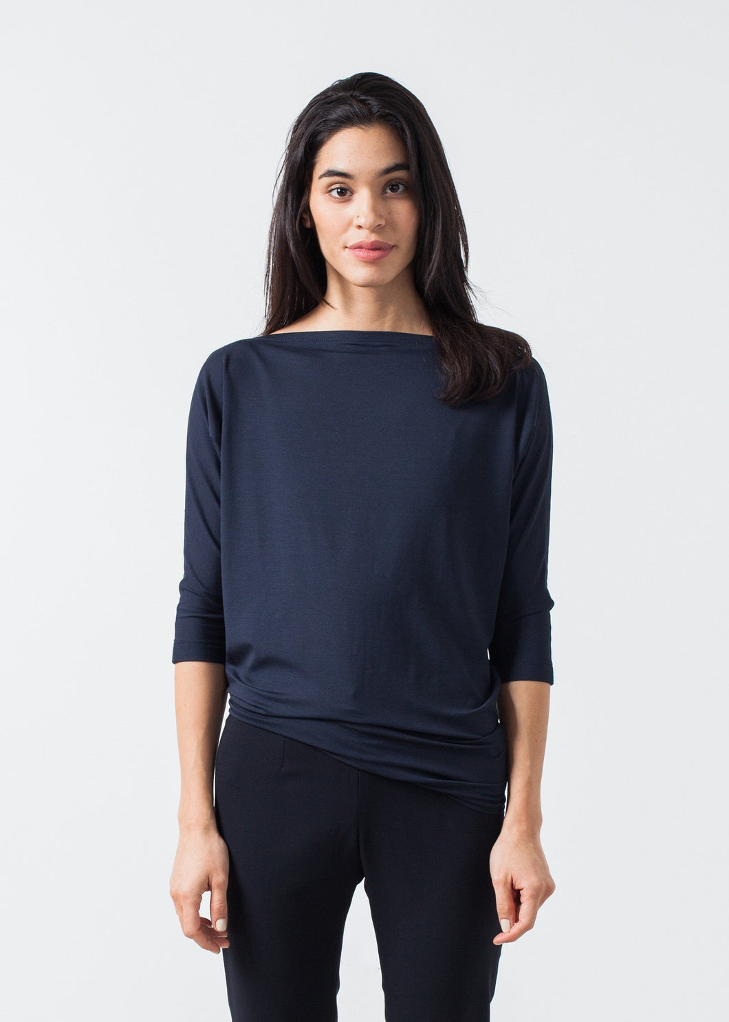 Boat Neck Top in Marine - mageplaza100.myshopify.com - Alexandra Schiess - [variant_title]