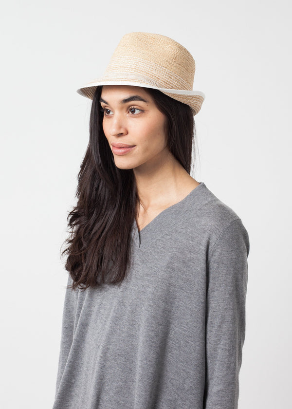 Washboard Hat in Straw/White - mageplaza100.myshopify.com - Lola - [variant_title]