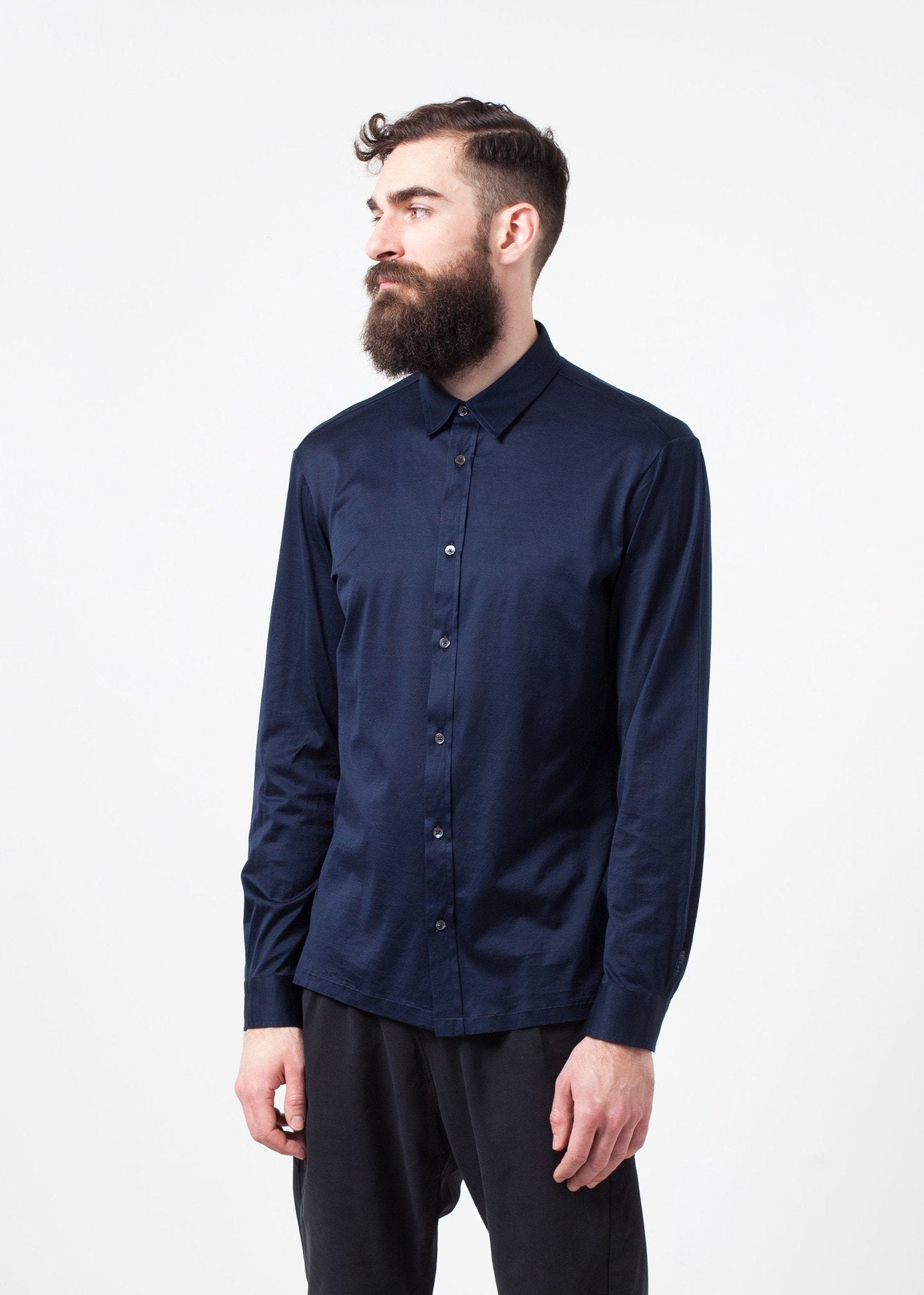 Scotland Button-Up in Navy - mageplaza100.myshopify.com - Mauro Grifoni - [variant_title]