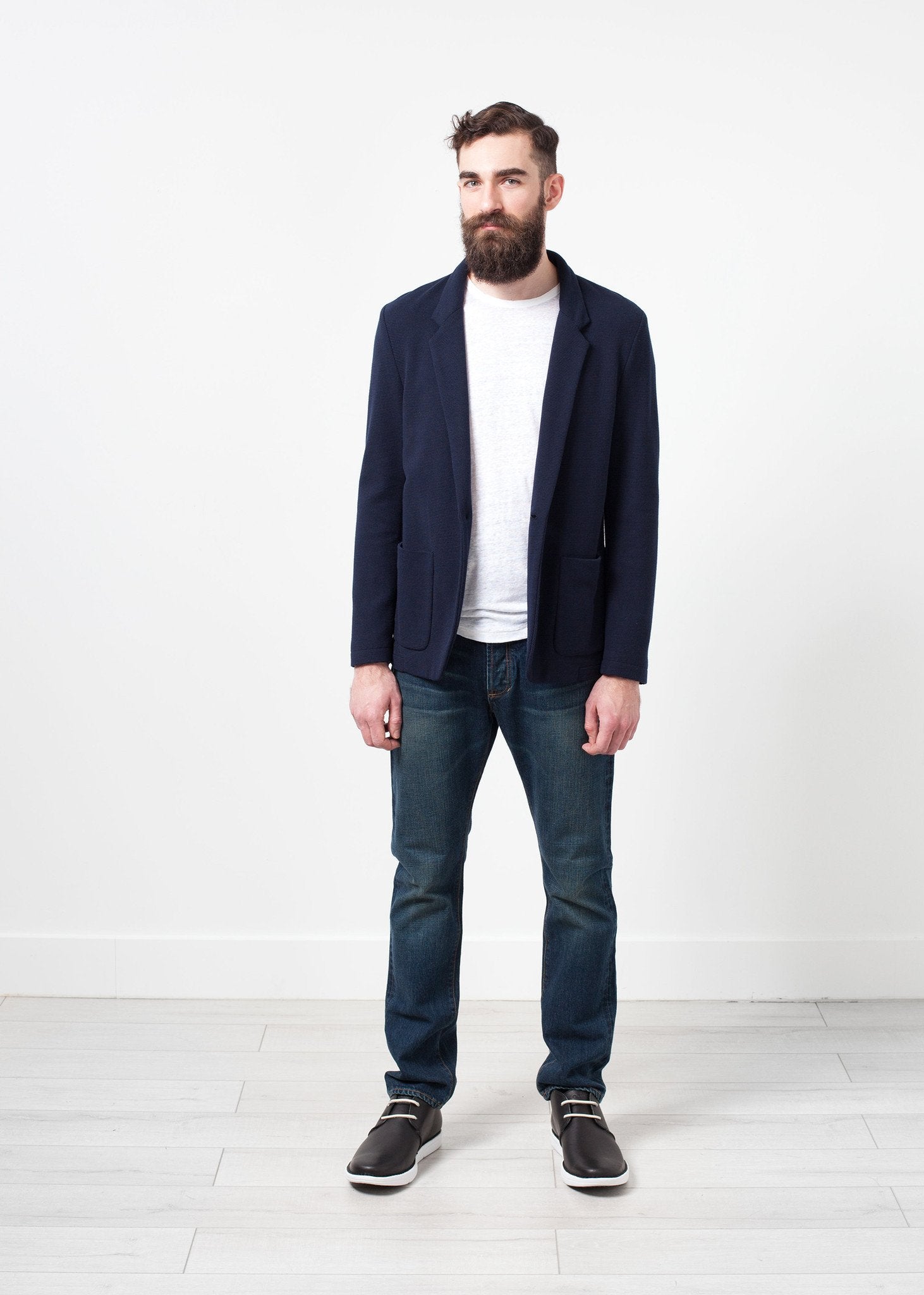 Cotton Jacket in Navy - mageplaza100.myshopify.com - Mauro Grifoni - [variant_title]