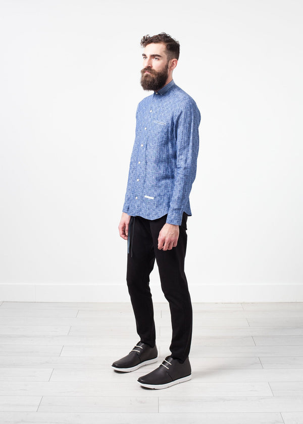 Linen Button Up in Blue Diamond - mageplaza100.myshopify.com - DNL - [variant_title]