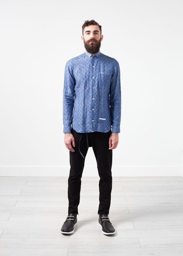 Linen Button Up in Blue Diamond - mageplaza100.myshopify.com - DNL - [variant_title]