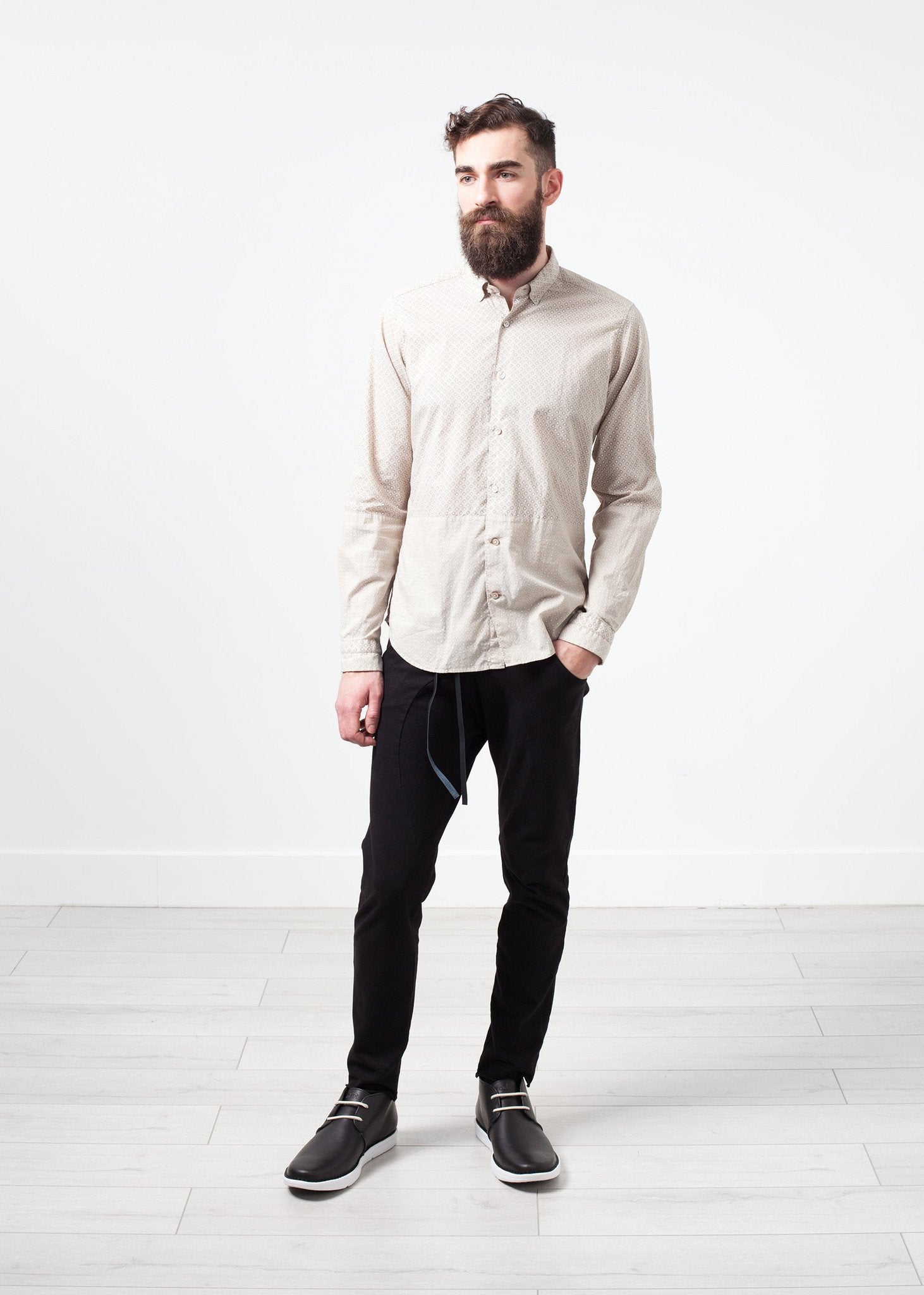 Patterned Button Up in Beige - mageplaza100.myshopify.com - DNL - [variant_title]