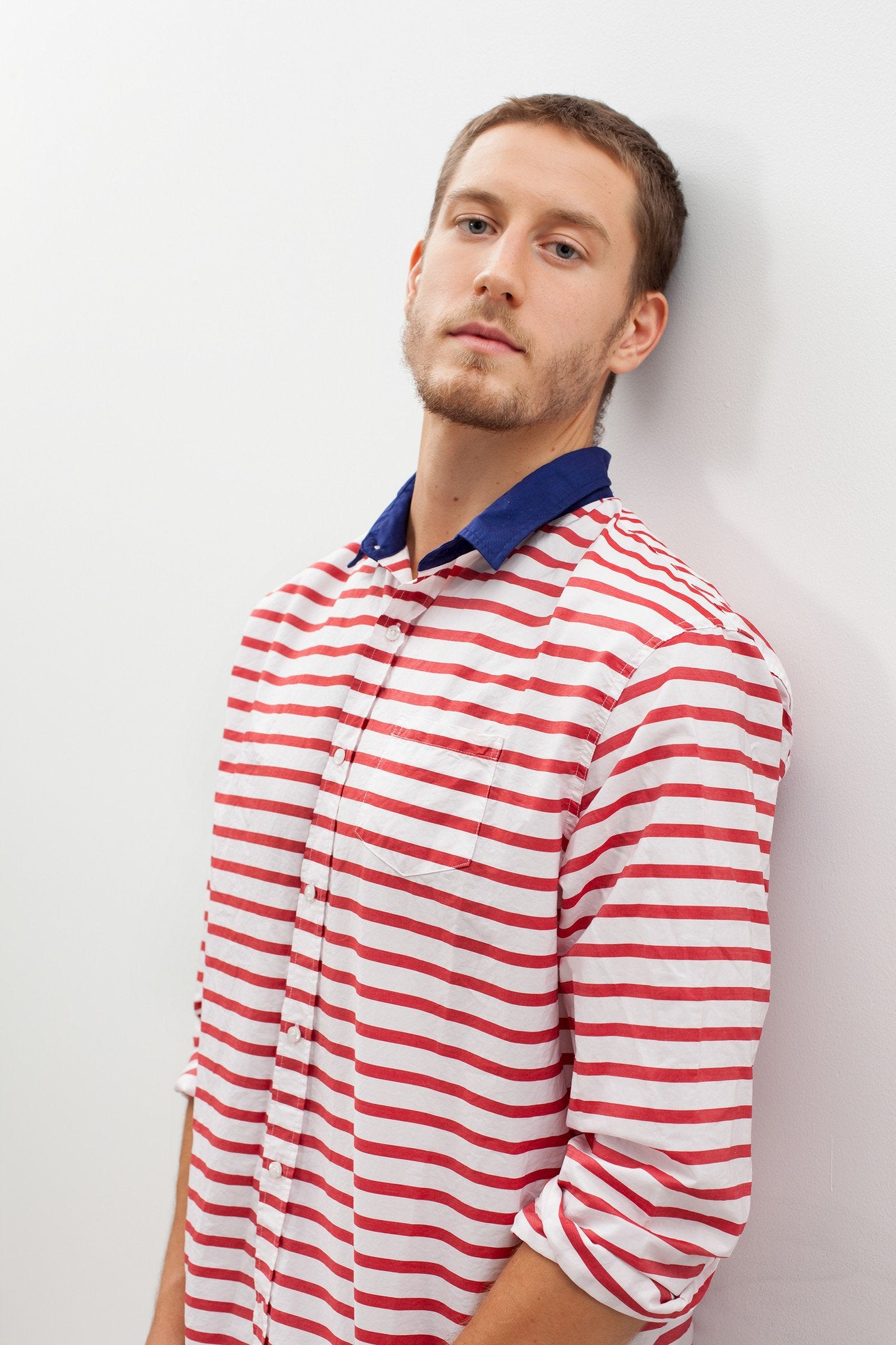 Luke Shirt in Red Stripe - mageplaza100.myshopify.com - Frank & Eileen - [variant_title]