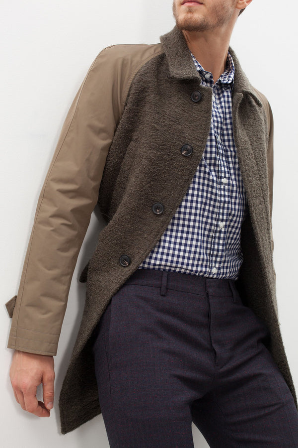 Raglan Maniche Coat in Olive - mageplaza100.myshopify.com - Mauro Grifoni - [variant_title]