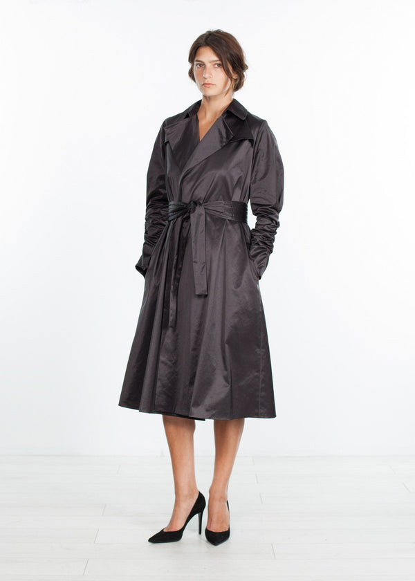 Trench Coat in Black - mageplaza100.myshopify.com - Amelia Toro - [variant_title]