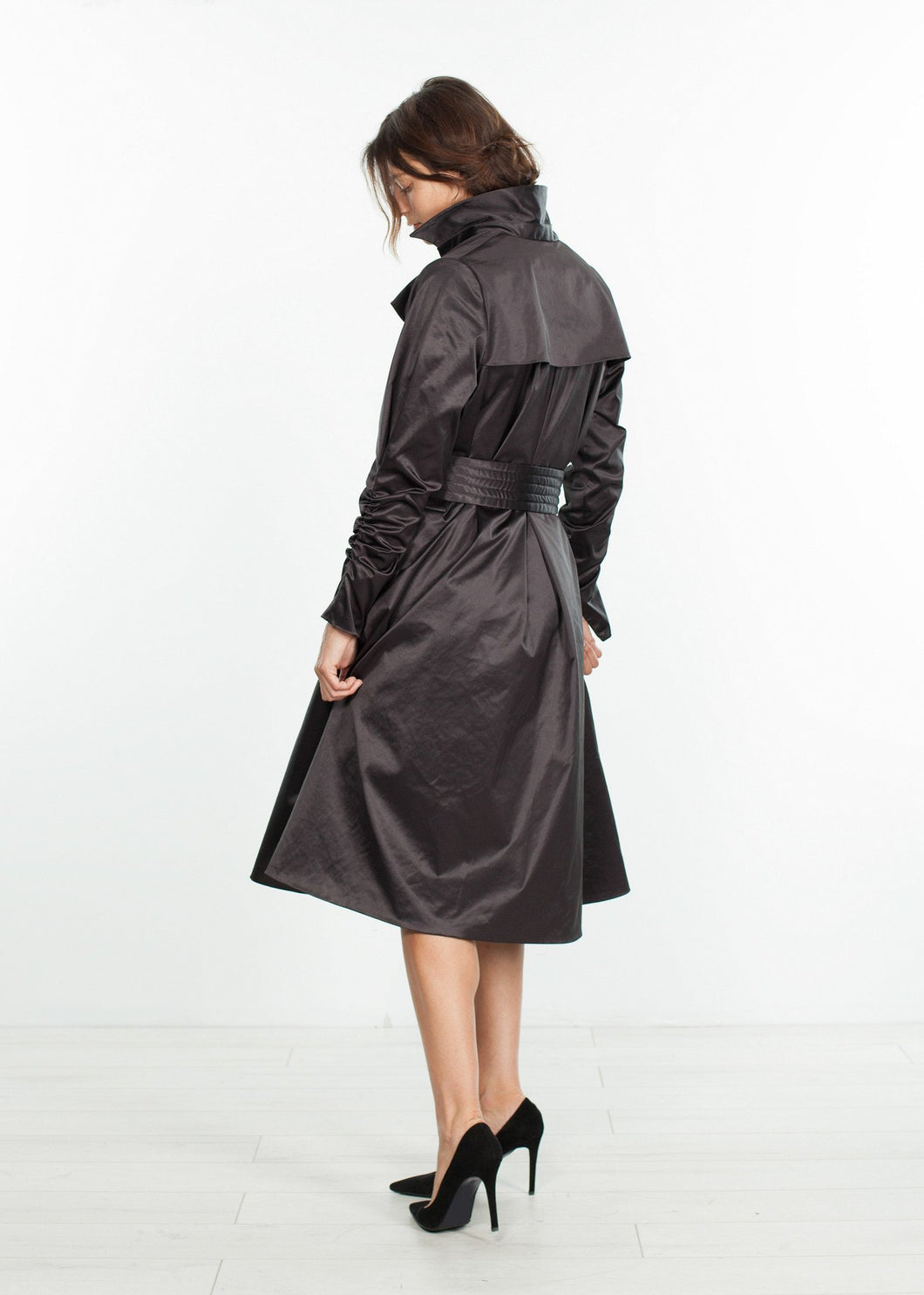 Trench Coat in Black - mageplaza100.myshopify.com - Amelia Toro - [variant_title]