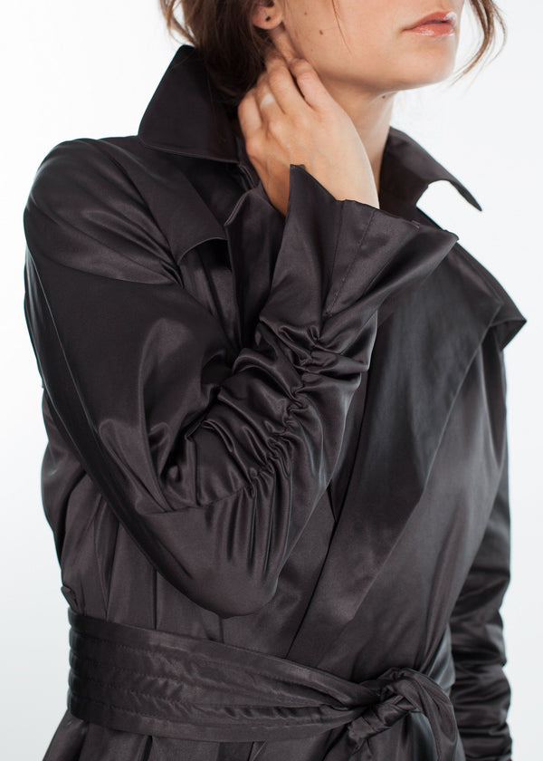 Trench Coat in Black - mageplaza100.myshopify.com - Amelia Toro - [variant_title]