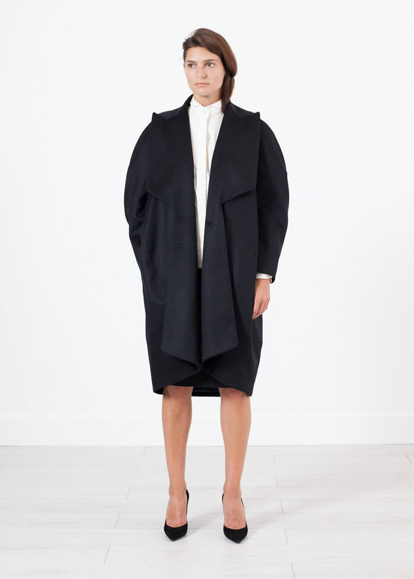 Shahmeena Cocoon Coat in Black - mageplaza100.myshopify.com - Gianfranco Scotti - [variant_title]