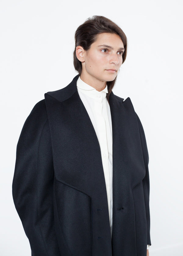 Shahmeena Cocoon Coat in Black - mageplaza100.myshopify.com - Gianfranco Scotti - [variant_title]