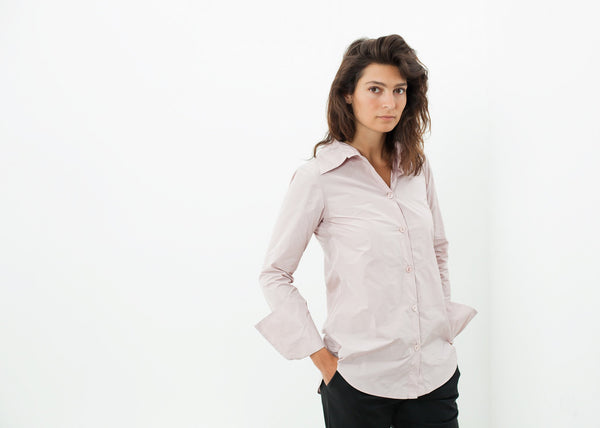 Pointed Collar Blouse in Rose - mageplaza100.myshopify.com - Hovman - [variant_title]