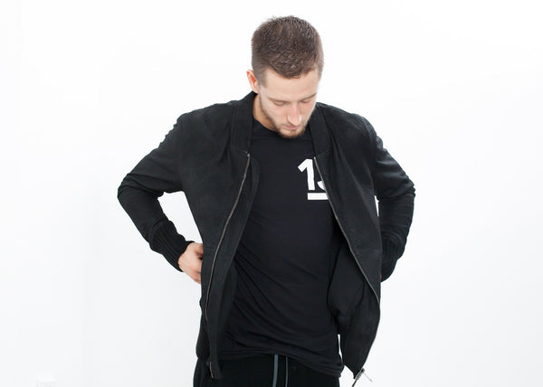 Broken Leather Bomber in Black - mageplaza100.myshopify.com - Giorgio Brato - [variant_title]