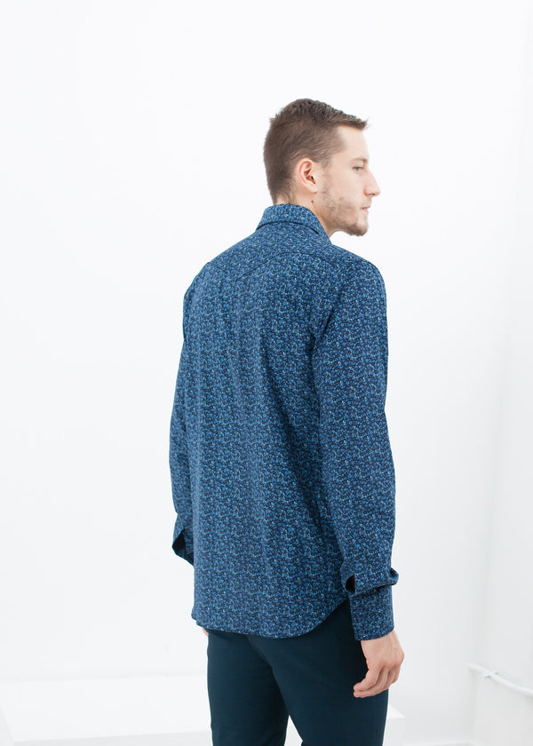 Western Arkansas Button-Up in Blue Floral - mageplaza100.myshopify.com - Aglini - [variant_title]
