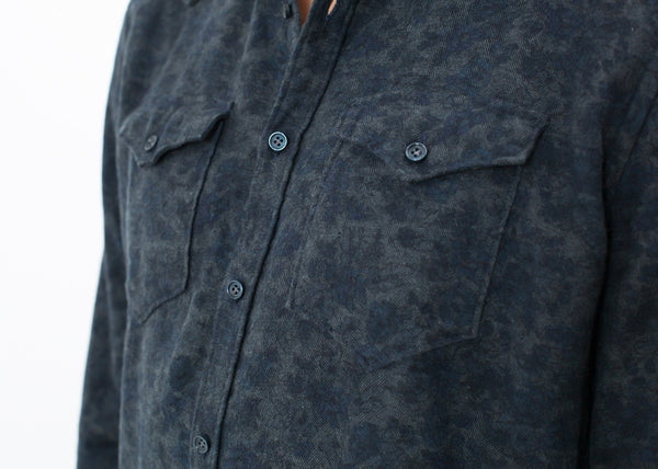 Western Arkansas Button-Up in Dark Hash Floral - mageplaza100.myshopify.com - Aglini - [variant_title]