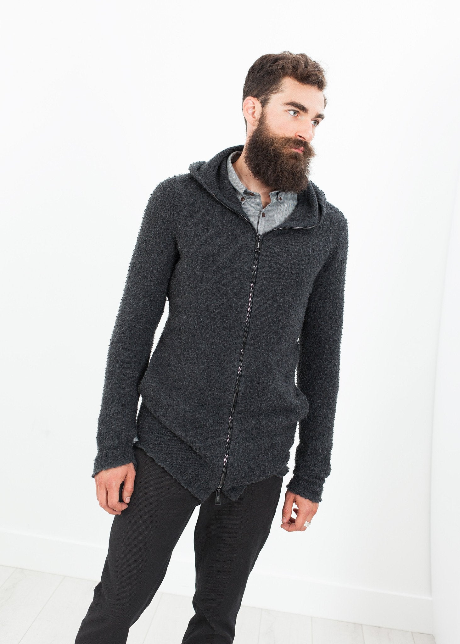 Pill Zip Sweater in Anthracite - mageplaza100.myshopify.com - Avant Toi - [variant_title]