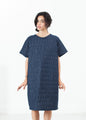 Quilted Mesh T-Shirt Dress in Navy - mageplaza100.myshopify.com - Maria Calderara - [variant_title]