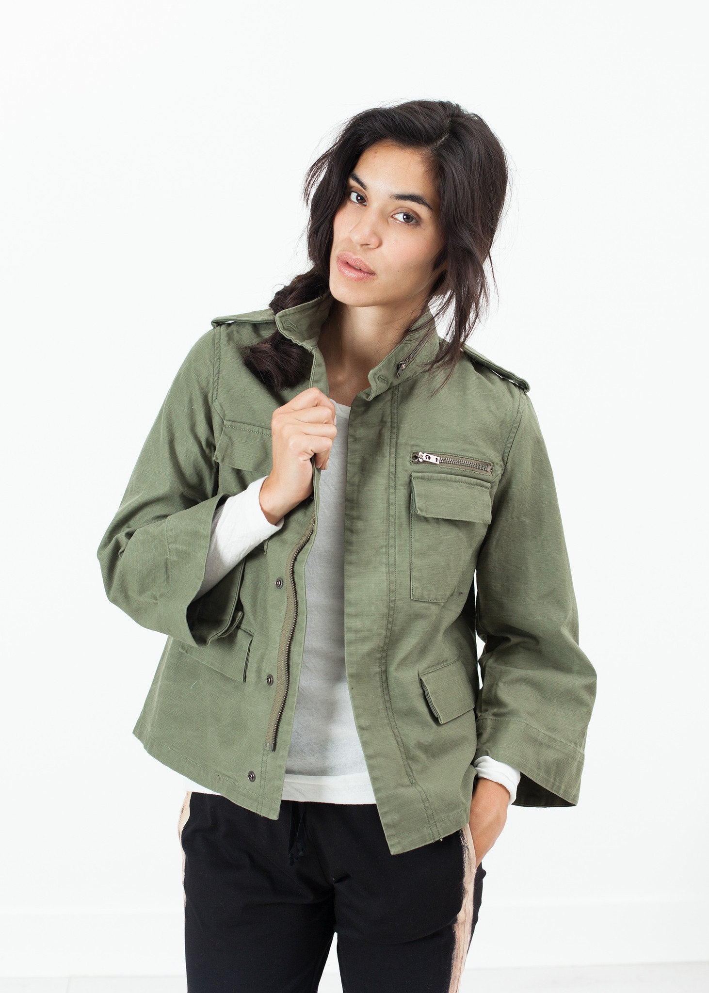 Big Army Jacket in Olive - mageplaza100.myshopify.com - AR Srpls - [variant_title]