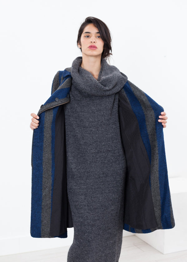 Petale Coat in Silver/Blue - mageplaza100.myshopify.com - Lilith - [variant_title]