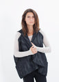 Quilted Mesh Waistcoat in Black/White - mageplaza100.myshopify.com - Maria Calderara - [variant_title]