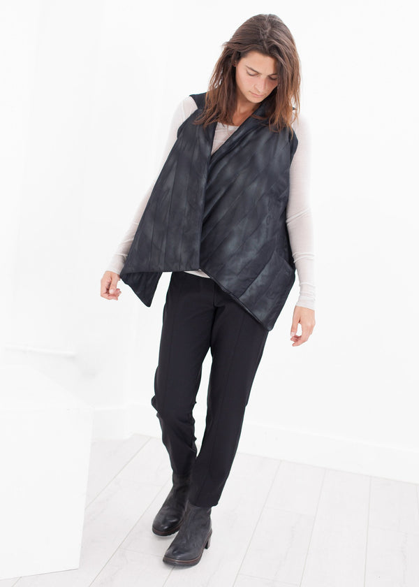 Quilted Mesh Waistcoat in Black/White - mageplaza100.myshopify.com - Maria Calderara - [variant_title]