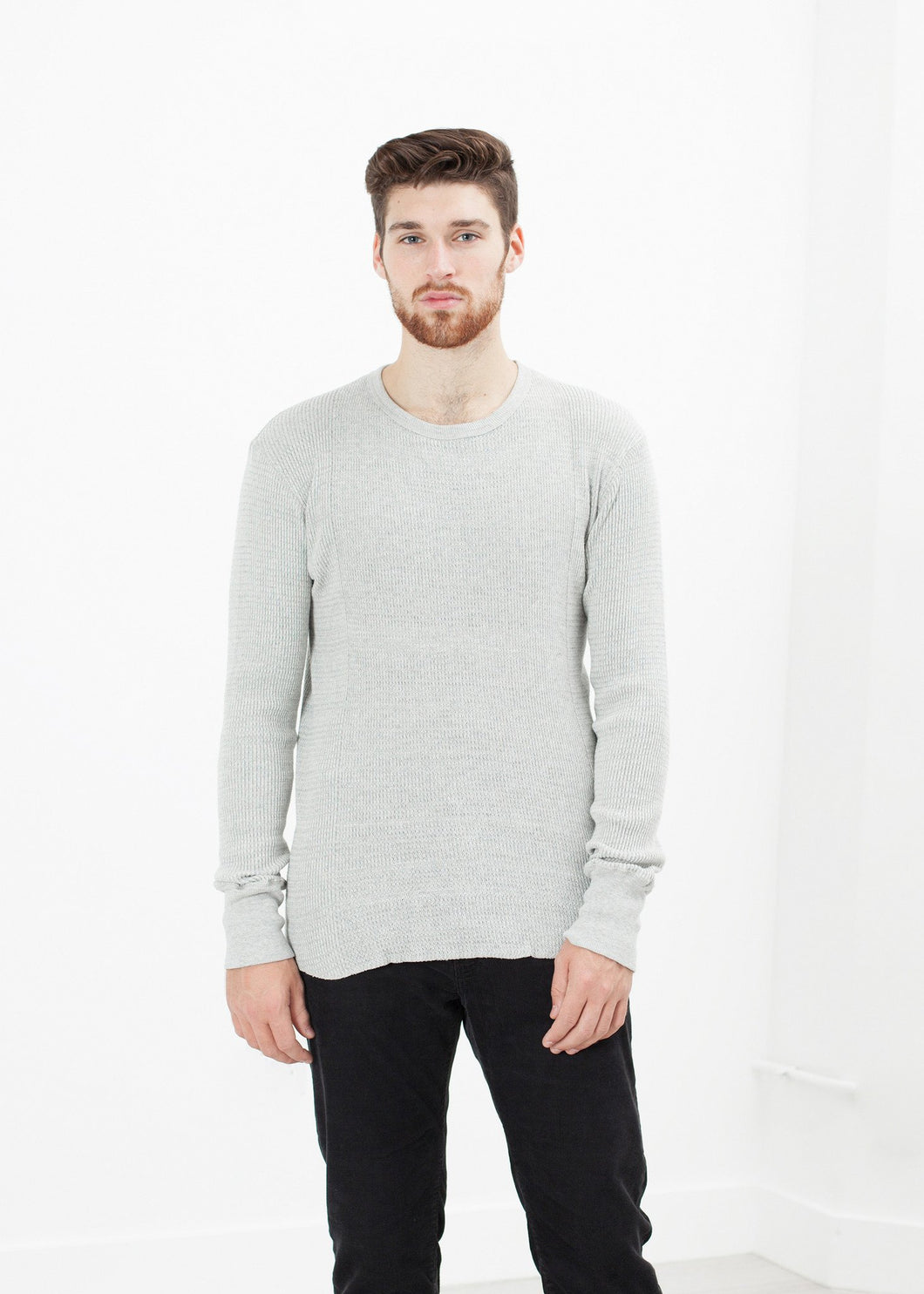 Waffle Knit Long Sleeve Tee - mageplaza100.myshopify.com - V:Room - [variant_title]