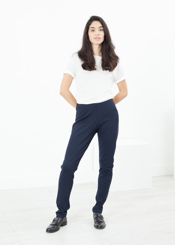 Easy Slim Pant in Navy - mageplaza100.myshopify.com - Maria Calderara - [variant_title]