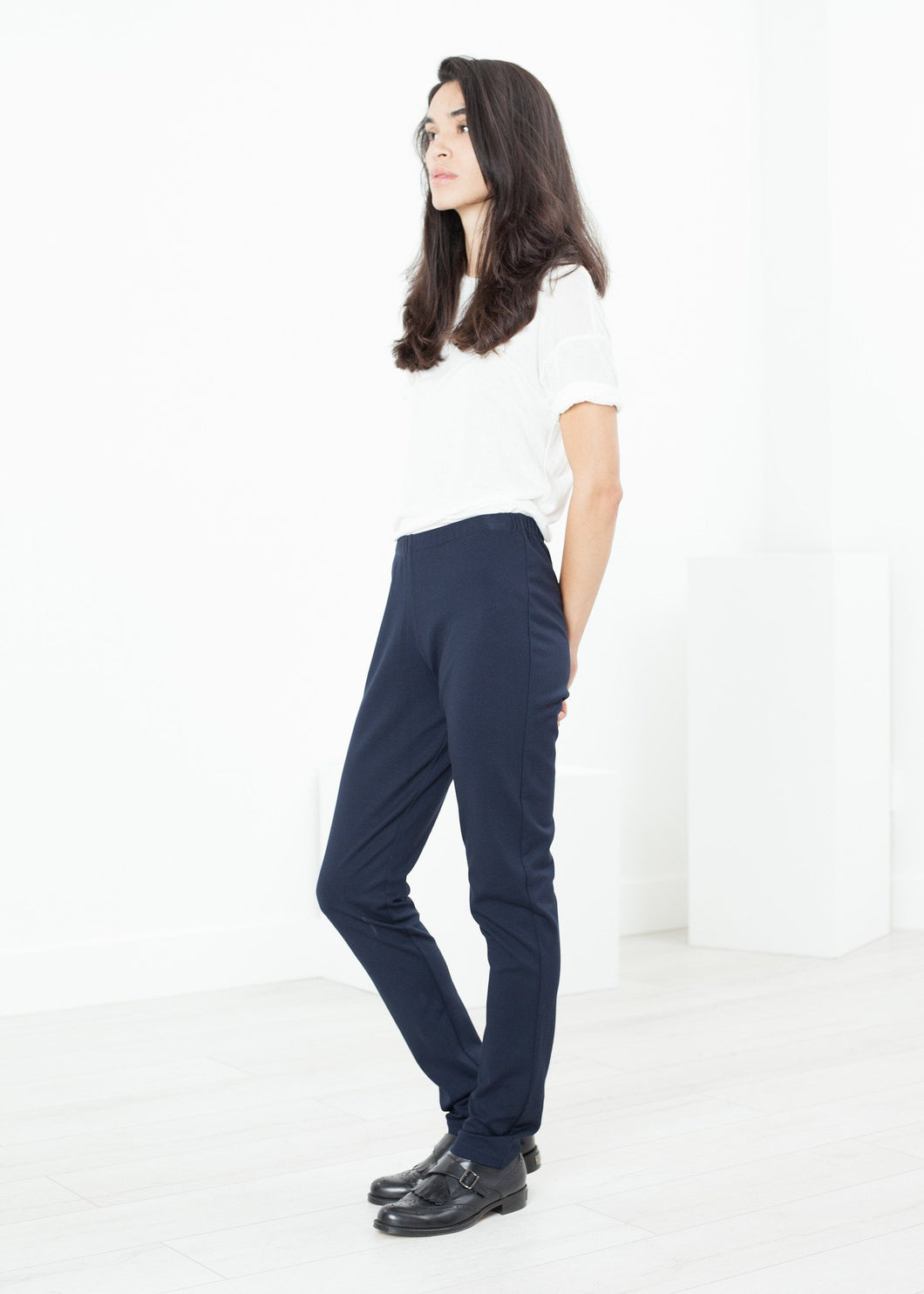 Easy Slim Pant in Navy - mageplaza100.myshopify.com - Maria Calderara - [variant_title]