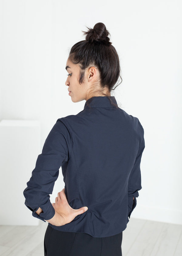 Wrinkled Tux Shirt in Navy - mageplaza100.myshopify.com - Sibel Saral - [variant_title]