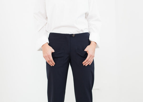 Patch Pocket Pant in Navy - mageplaza100.myshopify.com - Harvey Faircloth - [variant_title]
