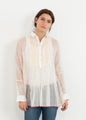 Sheer Rainbow Blouse in White - mageplaza100.myshopify.com - Pero - [variant_title]