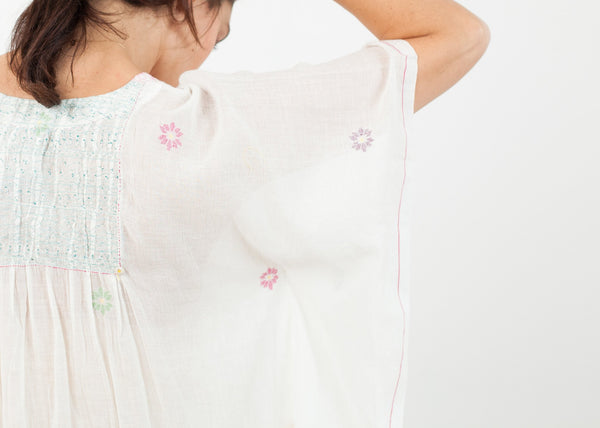 Floral Tent Dress in White - mageplaza100.myshopify.com - Pero - [variant_title]