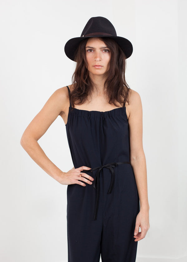 Sleeveless Jumpsuit in Navy - mageplaza100.myshopify.com - Harvey Faircloth - [variant_title]