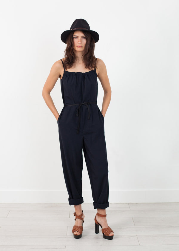 Sleeveless Jumpsuit in Navy - mageplaza100.myshopify.com - Harvey Faircloth - [variant_title]