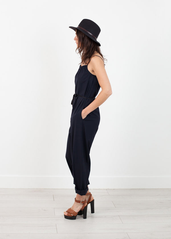 Sleeveless Jumpsuit in Navy - mageplaza100.myshopify.com - Harvey Faircloth - [variant_title]