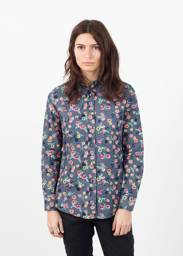 Long Sleeve Blouse in Black/Floral - mageplaza100.myshopify.com - Harvey Faircloth - [variant_title]