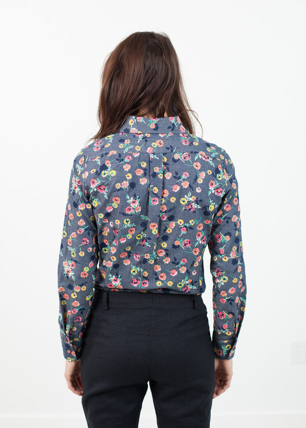 Long Sleeve Blouse in Black/Floral - mageplaza100.myshopify.com - Harvey Faircloth - [variant_title]