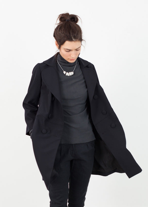 Day Coat in Navy - mageplaza100.myshopify.com - Harvey Faircloth - [variant_title]