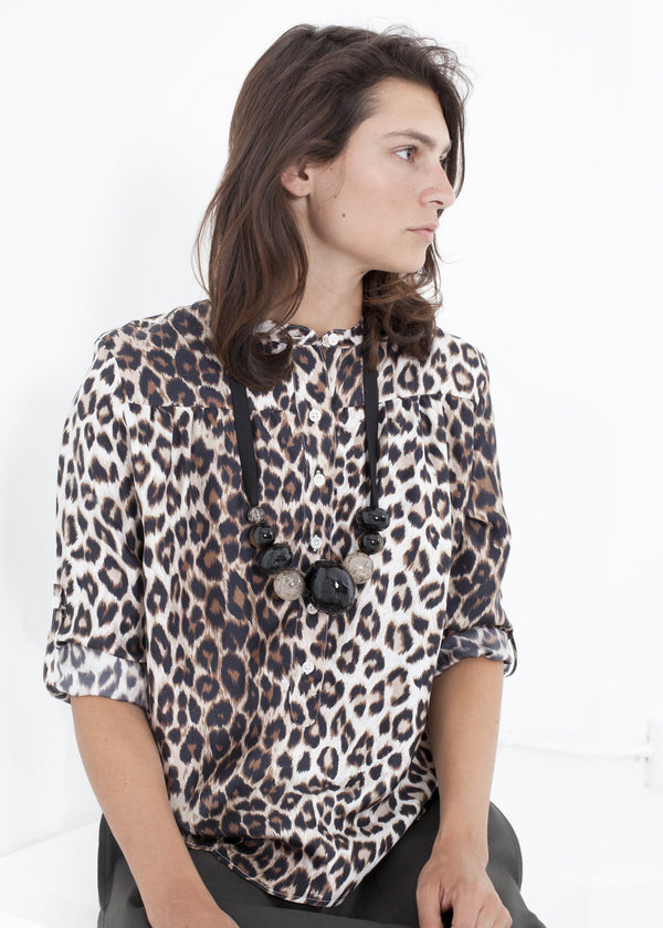 Madame L Blouse in Leopard - mageplaza100.myshopify.com - La Prestic Ouiston - [variant_title]