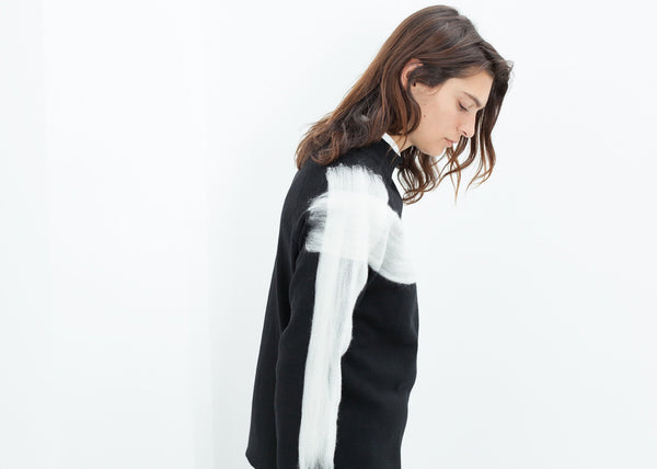 Contrast Felted Sweater in Black - mageplaza100.myshopify.com - Ter et Bantine - [variant_title]