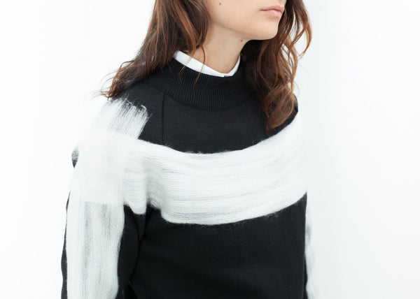 Contrast Felted Sweater in Black - mageplaza100.myshopify.com - Ter et Bantine - [variant_title]
