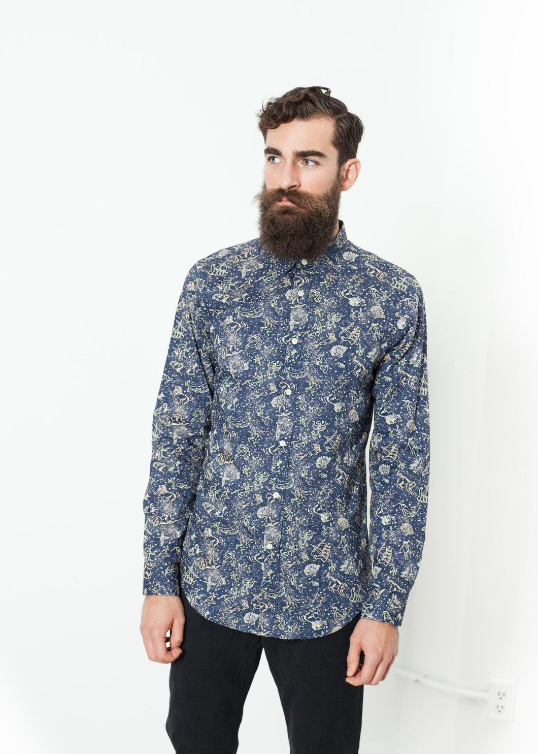 Camicia Slim Shirt in Celestial - mageplaza100.myshopify.com - Mauro Grifoni - [variant_title]