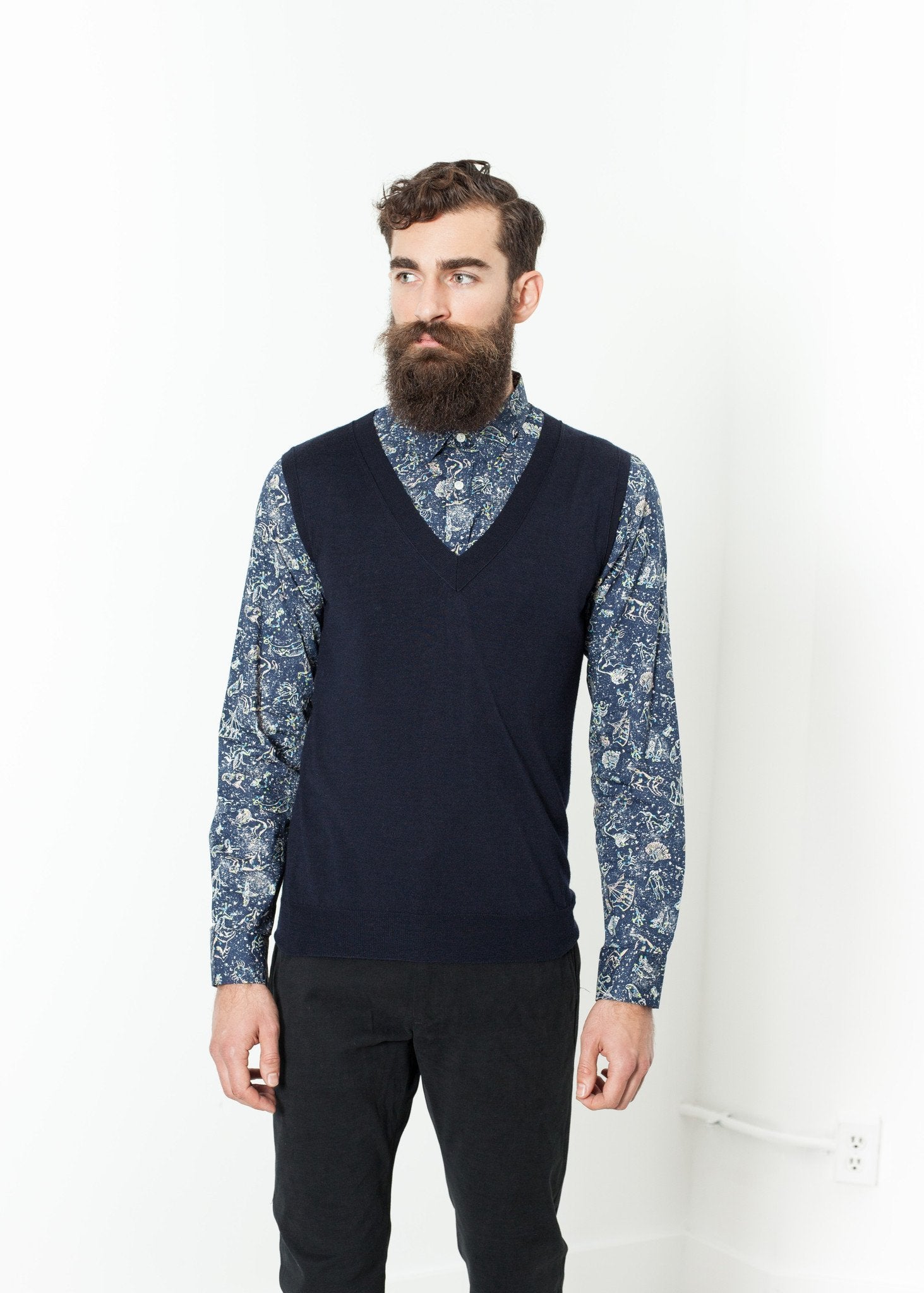 Basic Gilet in Navy - mageplaza100.myshopify.com - Mauro Grifoni - [variant_title]