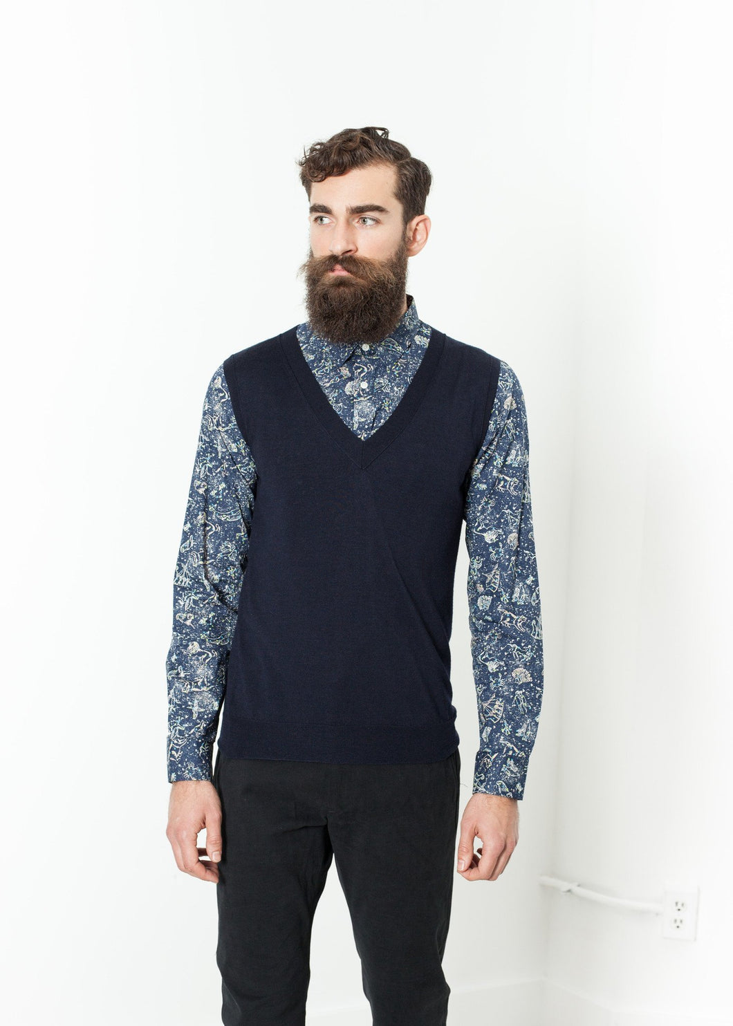 Basic Gilet in Navy - mageplaza100.myshopify.com - Mauro Grifoni - [variant_title]