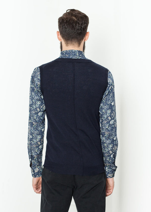 Basic Gilet in Navy - mageplaza100.myshopify.com - Mauro Grifoni - [variant_title]