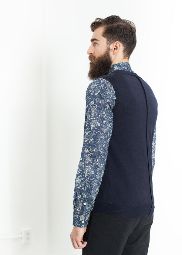 Basic Gilet in Navy - mageplaza100.myshopify.com - Mauro Grifoni - [variant_title]