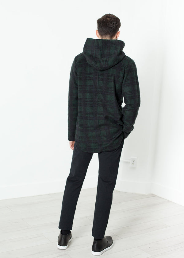 Double Breasted Hoodie in Forest Plaid - mageplaza100.myshopify.com - V:Room - [variant_title]