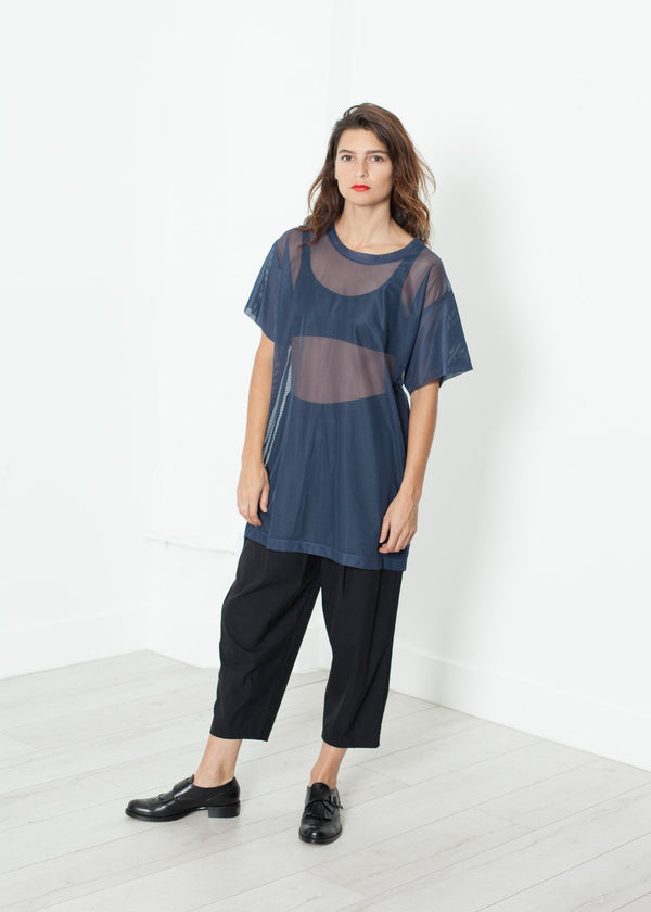 Mesh Over Dress in Navy - mageplaza100.myshopify.com - Maria Calderara - [variant_title]