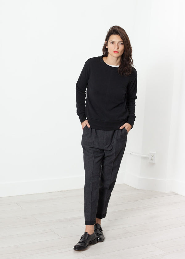 Loopwheeler Sweatshirt in Black - mageplaza100.myshopify.com - AR Srpls - [variant_title]